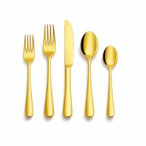 gold flatware set